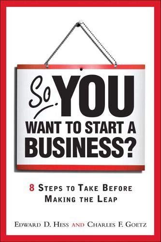 So, You Want to Start a Business?