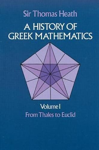 A History of Greek Mathematics