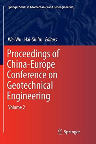 Proceedings of China-Europe Conference on Geotechnical Engineering