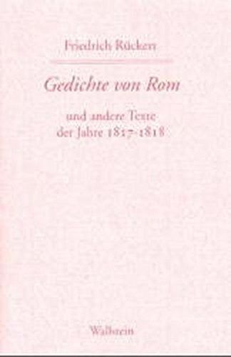 Gedichte von Rom und andere Texte der Jahre 1817-1818