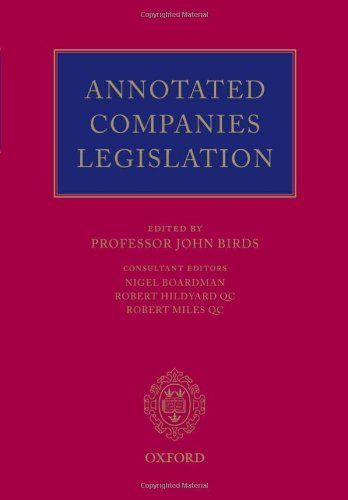 Annotated Companies Legislation