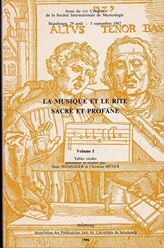 La musique et le rite sacré et profane