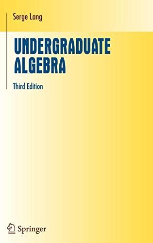 Undergraduate Algebra