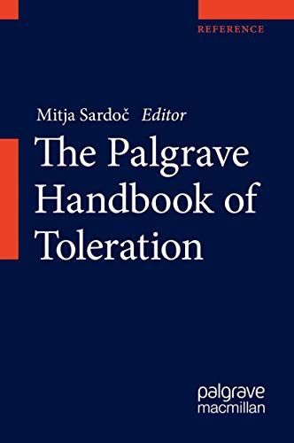 The Palgrave Handbook of Toleration