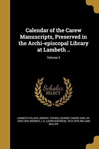 CAL OF THE CAREW MANUSCRIPTS P