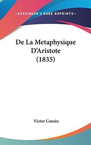 De la Metaphysique D'Aristote