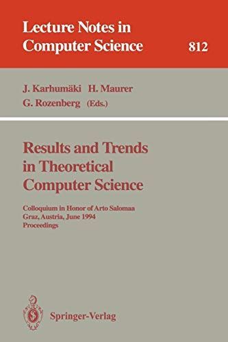 Results and Trends in Theoretical Computer Science