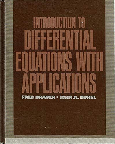 Introduction to Differential Equations with Applications