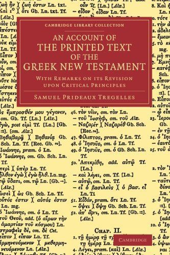 An Account of the Printed Text of the Greek New Testament