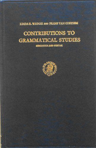 Contributions to Grammatical Studies