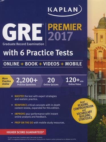GRE Premier 2017 with 6 Practice Tests