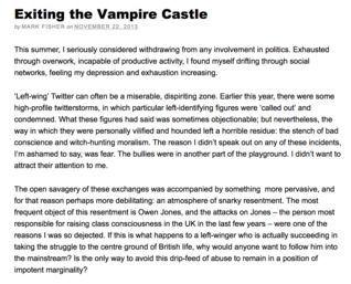 Exiting the Vampire Castle