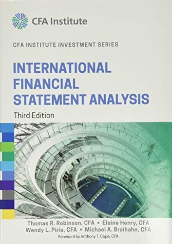 International Financial Statement Analysis, Third Edition (CFA Institute Investment Series)