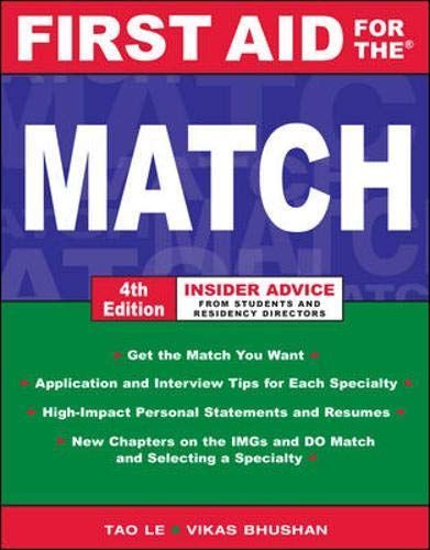 First Aid for the Match, Fourth Edition