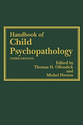 Handbook of Child Psychopathology