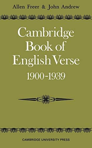 Cambridge Book of English Verse 1900-1939