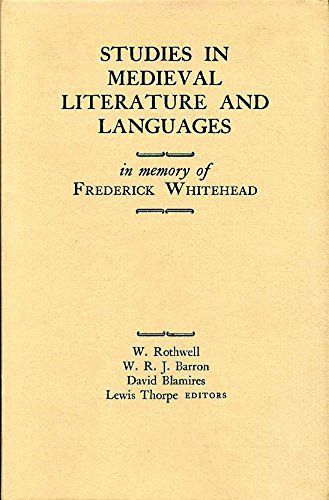 Studies in Medieval Literature and Languages