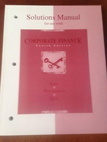 Solutions Manual Corporate Finance