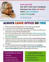 Always leave office on time