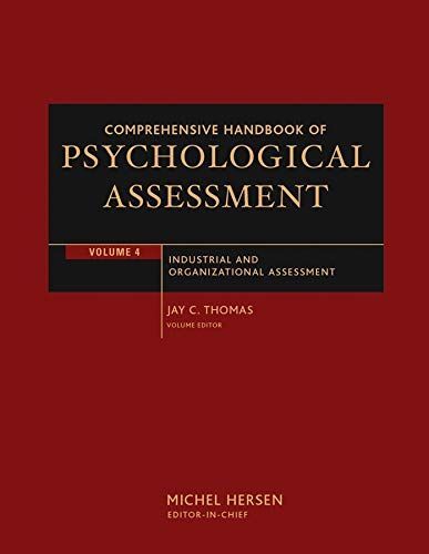 Comprehensive Handbook of Psychological Assessment, Volume 4