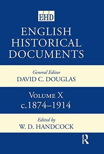 English Historical Documents, 1874-1914