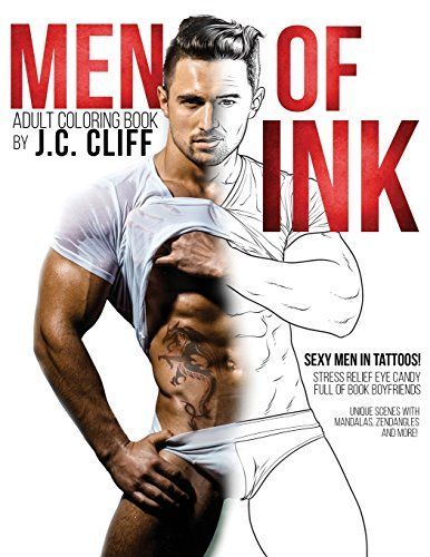 Men of Ink Adult Coloring Book
