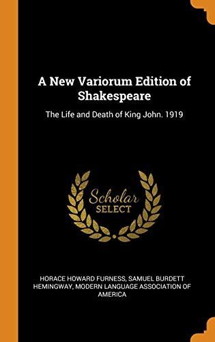 A New Variorum Edition of Shakespeare