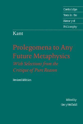 Immanuel Kant: Prolegomena to Any Future Metaphysics