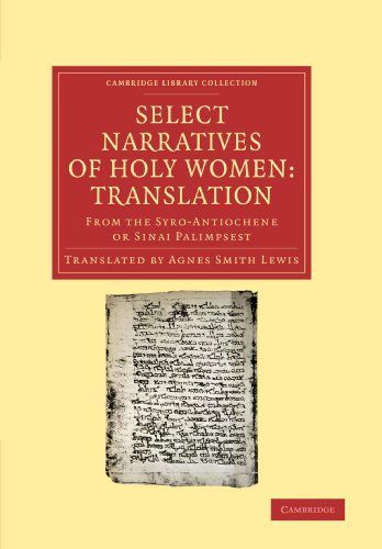 Select Narratives of Holy Women: Translation