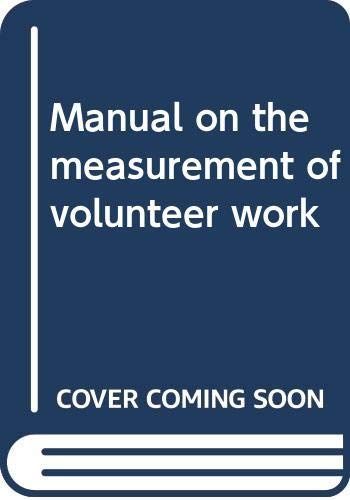 Manual on the Measurement of Volunteer Work