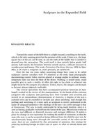 Sculpture in the Expanded Field