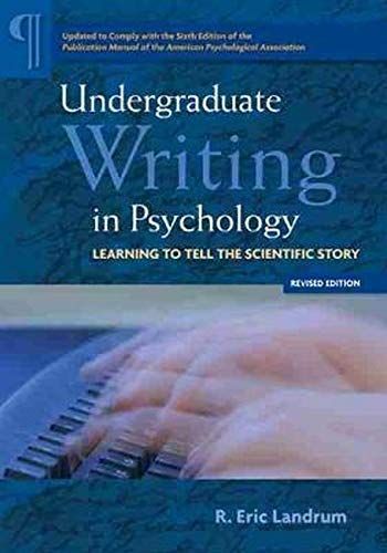 Undergraduate writing in psychology