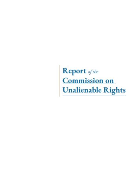 Report of the Commission on Unalienable Rights