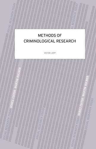 Methods of Criminological Research