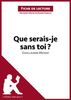 Que serais-je sans toi ? de Guillaume Musso (Fiche de lecture)