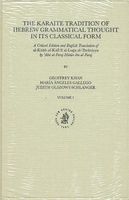 The Early Karaite Tradition of Hebrew Grammatical Thought