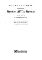 Nietzsche: Human, All Too Human