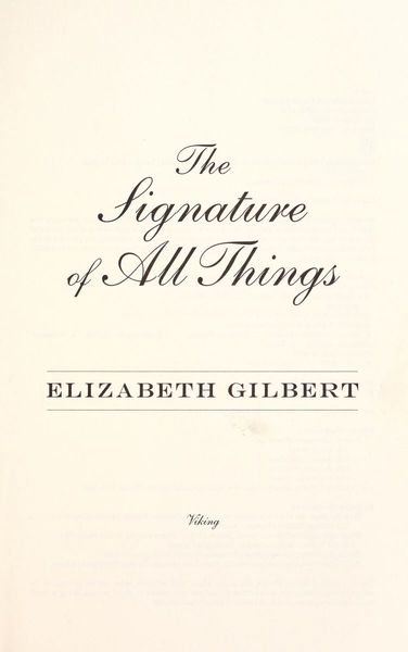 The Signature of All Things