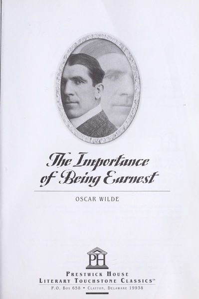 The Importance of Being Earnest