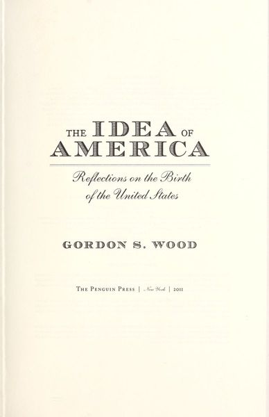 The Idea of America