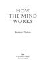 How the Mind Works