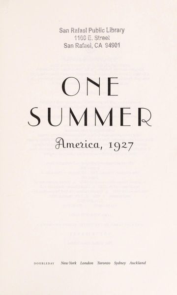 One Summer: America 1927