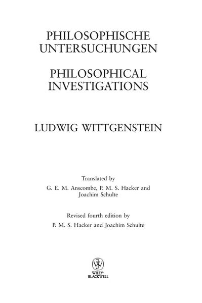 Philosophical investigations