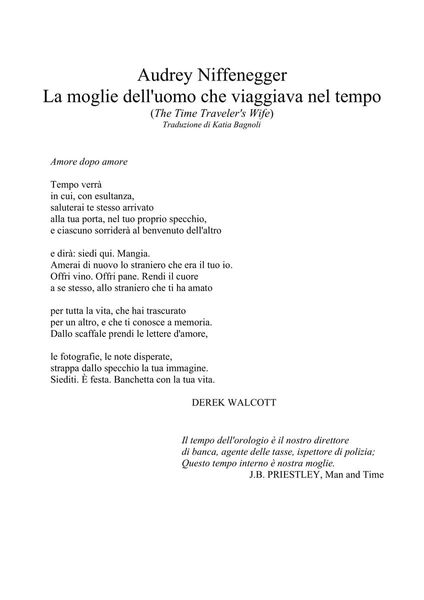 La moglie dell'uomo che viaggiava nel tempo