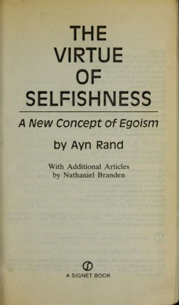 Virtue of selfishness
