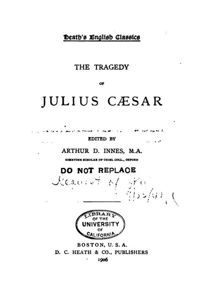 The Tragedy of Julius Caesar