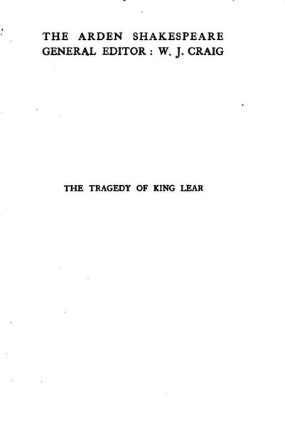 The Tragedy of King Lear