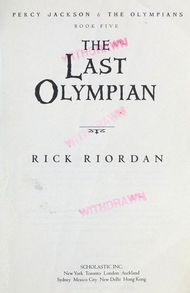 The Last Olympian (Percy Jackson and the Olympians, Book 5)