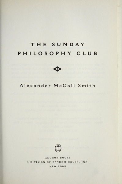 The Sunday philosophy club