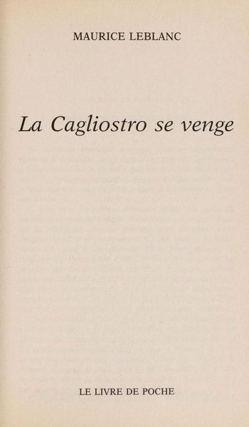 La Cagliostro se venge